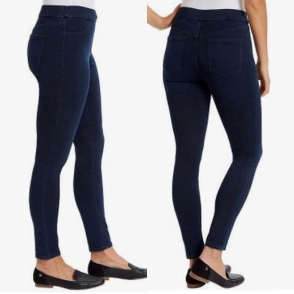 Gloria Vanderbilt Pull On Skinny Blue Jeans Ladies 6 - Picture 1 of 16